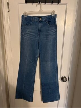 J Brand Medium Blue Wide-Leg Jeans